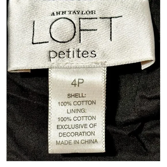 Black & White Skirt with Pom Pom Fringe Hem ~ Ann Taylor Loft - Picture 5 of 8